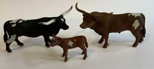 Schleich Texas Longhorn Family- Fazenda de gado de vaca, touro e bezerro comprar usado  Enviando para Brazil