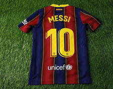 CAMISA DE FUTEBOL BARCELONA BARCA MESSI 2020/2021 CASA NIKE ORIGINAL JOVEM M comprar usado  Enviando para Brazil