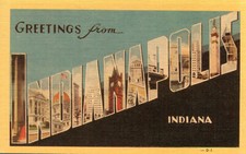 Używany, Carte ETATS UNIS Greetings from INDIANAPOLIS Indiana na sprzedaż  Wysyłka do Poland