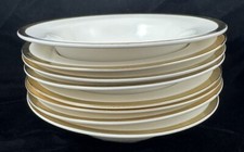 Pier 1 faixa dourada porcelana branca aro tigela de sopa/massa 8,5" conjunto de 8 comprar usado  Enviando para Brazil