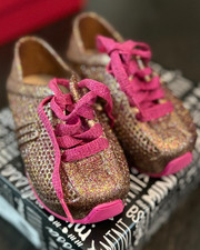 Usado, Mini Tênis Melissa Love System Meninas Criança Gelatina Ouro Rosa Glitter Tamanho 7 comprar usado  Enviando para Brazil