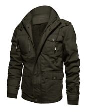 Jaquetas de carga de inverno engrossar roupa de lã forrada casaco militar capuz removível, usado comprar usado  Enviando para Brazil