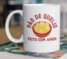 Caneca De Pao De Queijo 11oz 330ml Comida Brasileira ideias de presentes Do Brasil Presentes E Canecas comprar usado  Enviando para Brazil