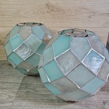 Pair silver capiz for sale  OSWESTRY