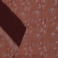 Usado, Swastik Marrone Vintage Sari 100% Puro Stampato Seta Sari Craft per Tessuto comprar usado  Enviando para Brazil