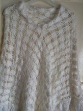 Poncho shawl white for sale Poncho shawl white for sale  BEVERLEY