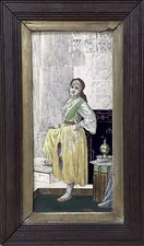Mesa antiga emoldurada de azulejo de senhora e mouro C1890 comprar usado  Enviando para Brazil