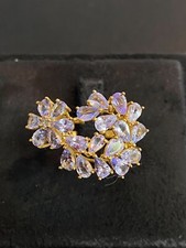 NATURALNY TANZANIT 3X5 SREBRO STERLING 925 PIERŚCIONEK na sprzedaż  Wysyłka do Poland