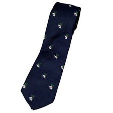 Gravata de Natal bordada vintage Country Clubs Holly Berry Bells gravata marinha comprar usado  Enviando para Brazil