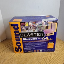 Altavoces de tarjeta Creative Sound Blaster AWE64 24x paquete de software CD-ROM caja abierta segunda mano  Embacar hacia Mexico