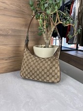 Bolsa de ombro de couro rara Gucci GG Hobo bege monograma comprar usado  Enviando para Brazil
