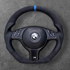 VOLANTE DE COURO PRETO PERSONALIZADO BMW M3 E46 M5 E39 X5 E53 M SPORT FUNDO PLANO comprar usado  Enviando para Brazil