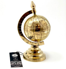 Globo Mundial Educacional Grande Globo De Latão rotativo do Mapa No Suporte De Metal Decoração De Casa comprar usado  Enviando para Brazil