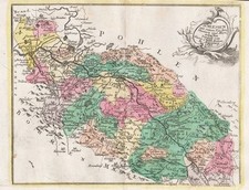 Używany, Silesia Schlesien Polska Polen Poland Wroclaw Opole Mapa map Kilian 1759 na sprzedaż  Wysyłka do Poland