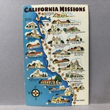 Postcard map california for sale  New Castle