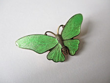 Butterfly brooch green for sale  MATLOCK