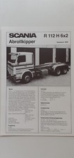 Scania: R 112 H 6x2 Abrollkipper - Technische Daten (Prospekt-Blatt); 10/1985 comprar usado  Enviando para Brazil
