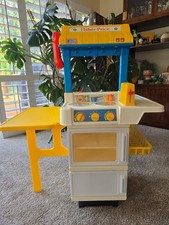 Antigo 70s 80s Fisher Price Fun Food Cozinha Forno Play Set Pia Telefone + 💯 Extras comprar usado  Enviando para Brazil