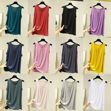Camiseta Feminina Modal Camisola Regata Colete Básico Tops Blusa Sem Mangas comprar usado  Enviando para Brazil