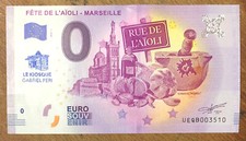 2019 FÊTE DE L'AÏOLI TAMPON KIOSQUE BILLET 0 EURO SOUVENIR BANKNOTE BANCONOTA comprar usado  Enviando para Brazil