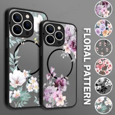 Capa dura à prova de choque flor MagSafe para iPhone 16 Pro Max 15 14 13 12 11, usado comprar usado  Enviando para Brazil