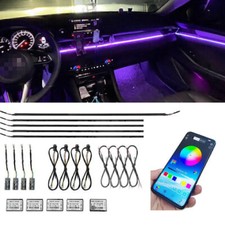 Luz ambiente 12 cores interior acabamento LED para Volkswagen 2005-2021 Passat Jetta, usado comprar usado  Enviando para Brazil