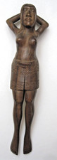 MULHER TRIBAL NUA ESCULPIDA EM MADEIRA VINTAGE com Balanço de Perna - Arte comprar usado  Enviando para Brazil