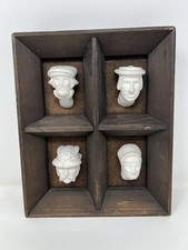 Vintage Castelo Wawel 4 Cabeças de Gesso Miniatura Lembrança Teto Caixotões Polônia comprar usado  Enviando para Brazil