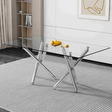 tempered glass dining table for sale  USA