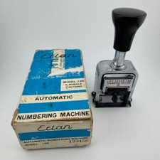Carimbo de numeração vintage Ertan máquina automática modelo 188 cromo contagem de números, usado comprar usado  Enviando para Brazil