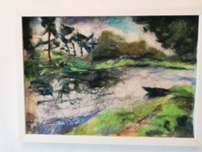 Landscape painting wool for sale  JEDBURGH