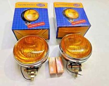 Par de Lâmpada de Neblina Redonda Hella Cromada Aro Vidro Amarelo + Tampa com Lâmpada H3 12V 55 comprar usado  Enviando para Brazil