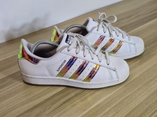 Adidas Superstars białe srebrne opalizujące trampki rozmiar UK 6 EU 39.1/3 Sneakersy. na sprzedaż  Wysyłka do Poland