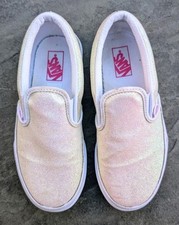 Usado, Tênis Vans UV Glitter clássico slip-on meninas grandes crianças jovens tamanho 2 comprar usado  Enviando para Brazil