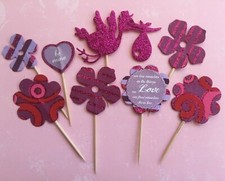 Cupcake toppers cicogna usato  Italia