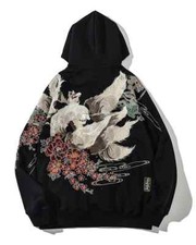 Moletom com capuz feminino 100% algodão outono manga longa preto pulôver blusas soltas, usado comprar usado  Enviando para Brazil