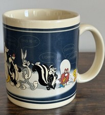 Vintage Warner Bros. Caneca de café Looney Tunes 1994 lojas estúdio The Whole Crew comprar usado  Enviando para Brazil