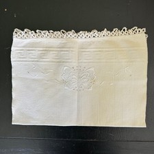 Usado, Toalha de mão vintage off white de crochê com bordas de renda borboleta comprar usado  Enviando para Brazil