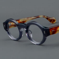 Anteojos retro redondos de acetato para hombres mujeres gafas clásicas monturas gruesas segunda mano  Embacar hacia Mexico