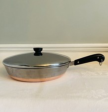 Vintage Revere Ware 12” Frigideira Chef Francês Fundo de Cobre Anel Duplo com Tampa comprar usado  Enviando para Brazil