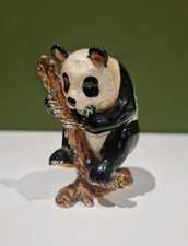 Enamel crystal panda for sale  COVENTRY