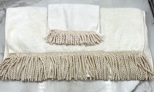 Conjunto de toalhas vintage FR Industries listra branca tecido 100% algodão borlas decorativas comprar usado Conjunto de toalhas vintage FR Industries listra branca tecido 100% algodão borlas decorativas comprar usado  Enviando para Brazil