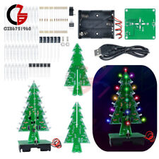 Árvore de Natal 3D LED luz intermitente kit faça você mesmo 7 cores circuito flash LED, usado comprar usado  Enviando para Brazil