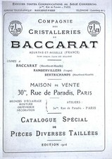 Pdf catalogue baccarat d'occasion  Expédié en Belgium