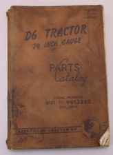 1960 Caterpillar D6 peças de trator catálogo número de série 9U1 a 9U13262 comprar usado  Enviando para Brazil