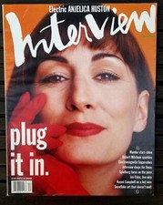 INTERVIEW Magazine Angelica Huston Robert Mitchum Spielburg Bandaras Dec. 1991 comprar usado  Enviando para Brazil