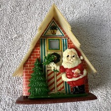 Usado, Vintage Muito Raro MCM Casa de Plástico de Natal com Slideshow Clicável Do Papai Noel comprar usado  Enviando para Brazil