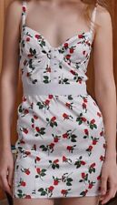 Mini vestido For Love & Lemons “Love Song” cetim rosa 🌹 | Branco/vermelho | Tamanho médio comprar usado  Enviando para Brazil