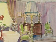 Beautiful 1950s watercolor d'occasion  Expédié en Belgium