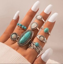 Turquoise bohemian ring d'occasion  Expédié en Belgium
